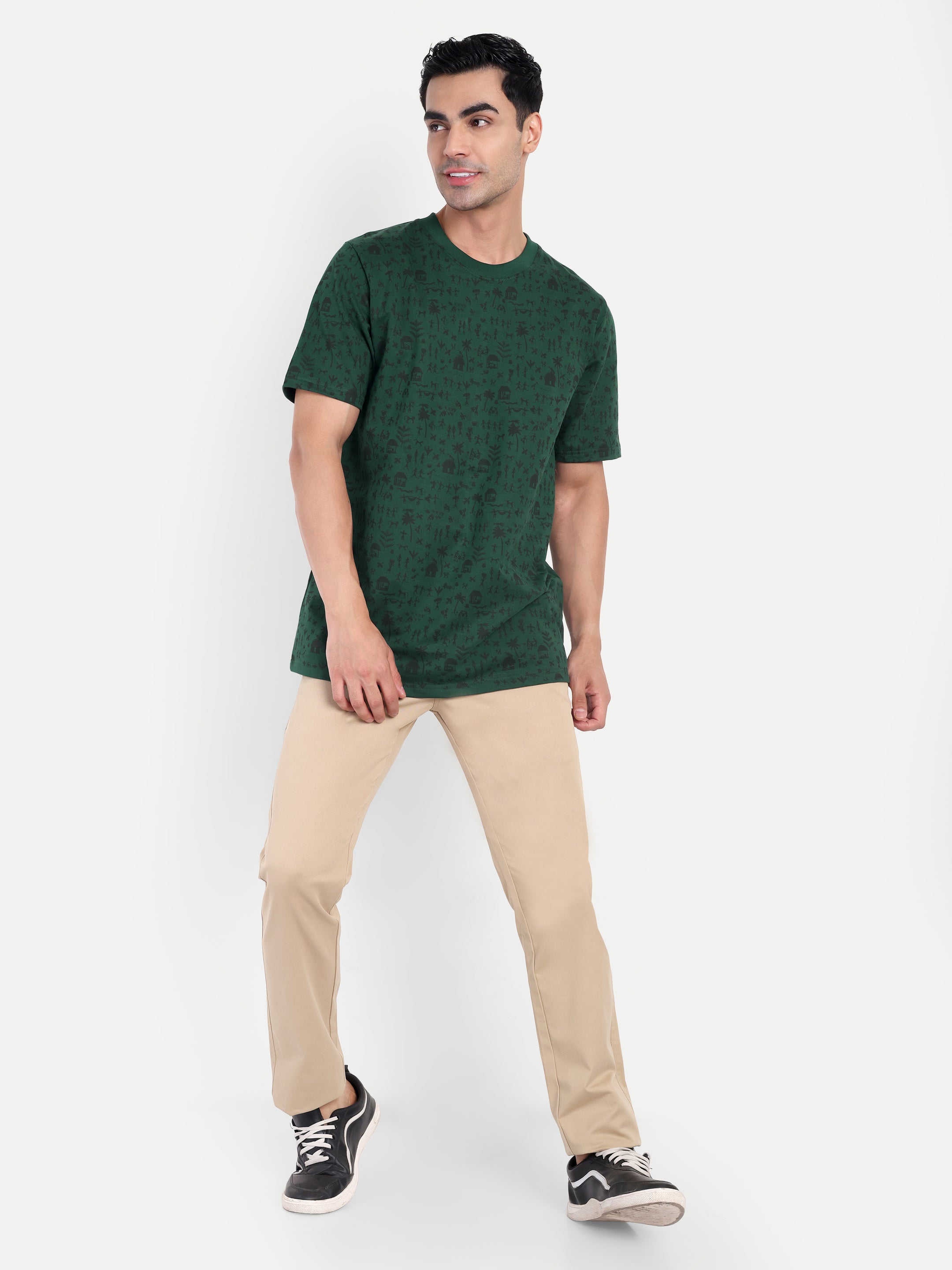 Warli Print Oversized T-Shirt