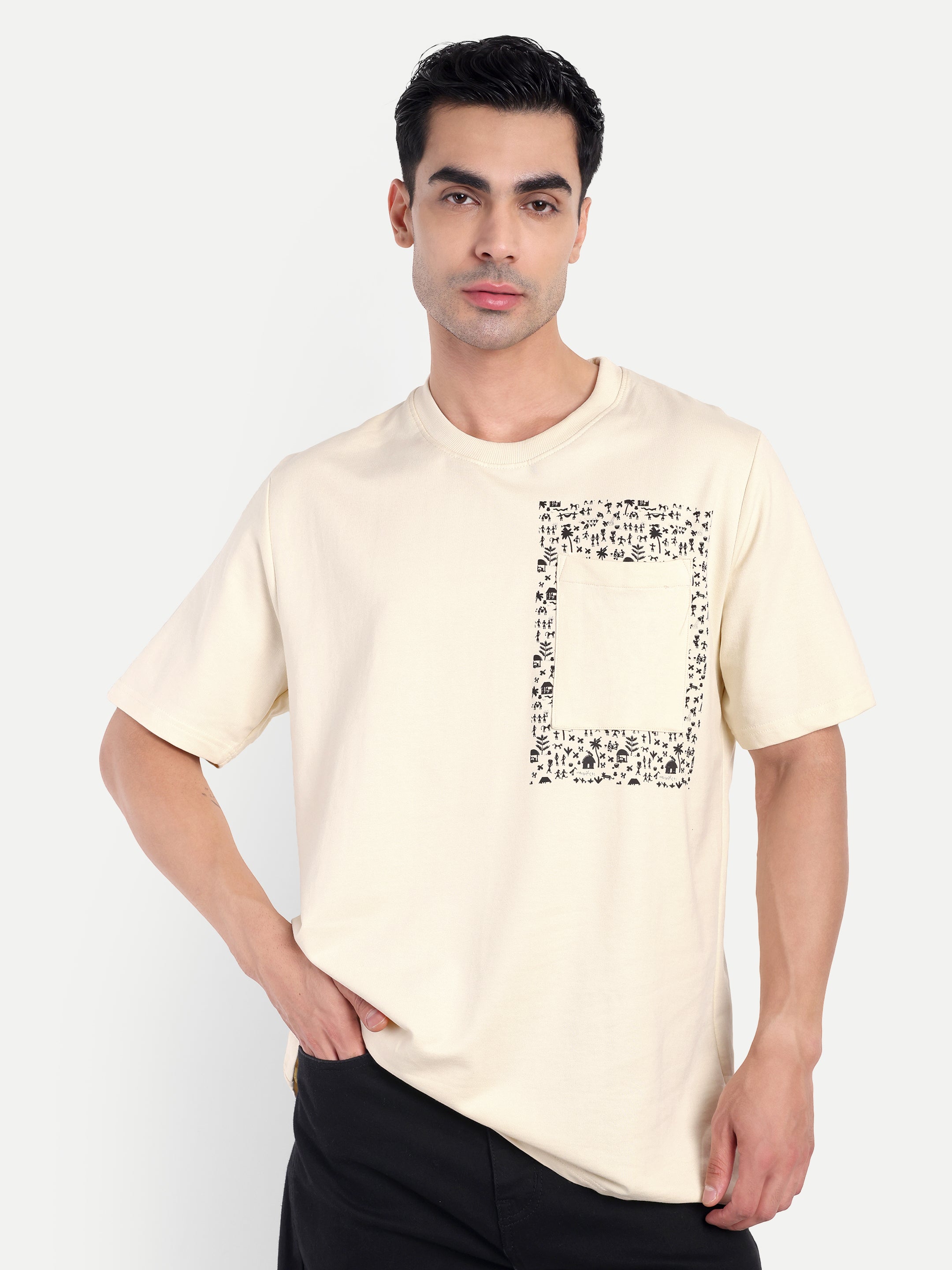 Minimal Warli Print T-Shirt