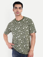 Olive Warli all over Print