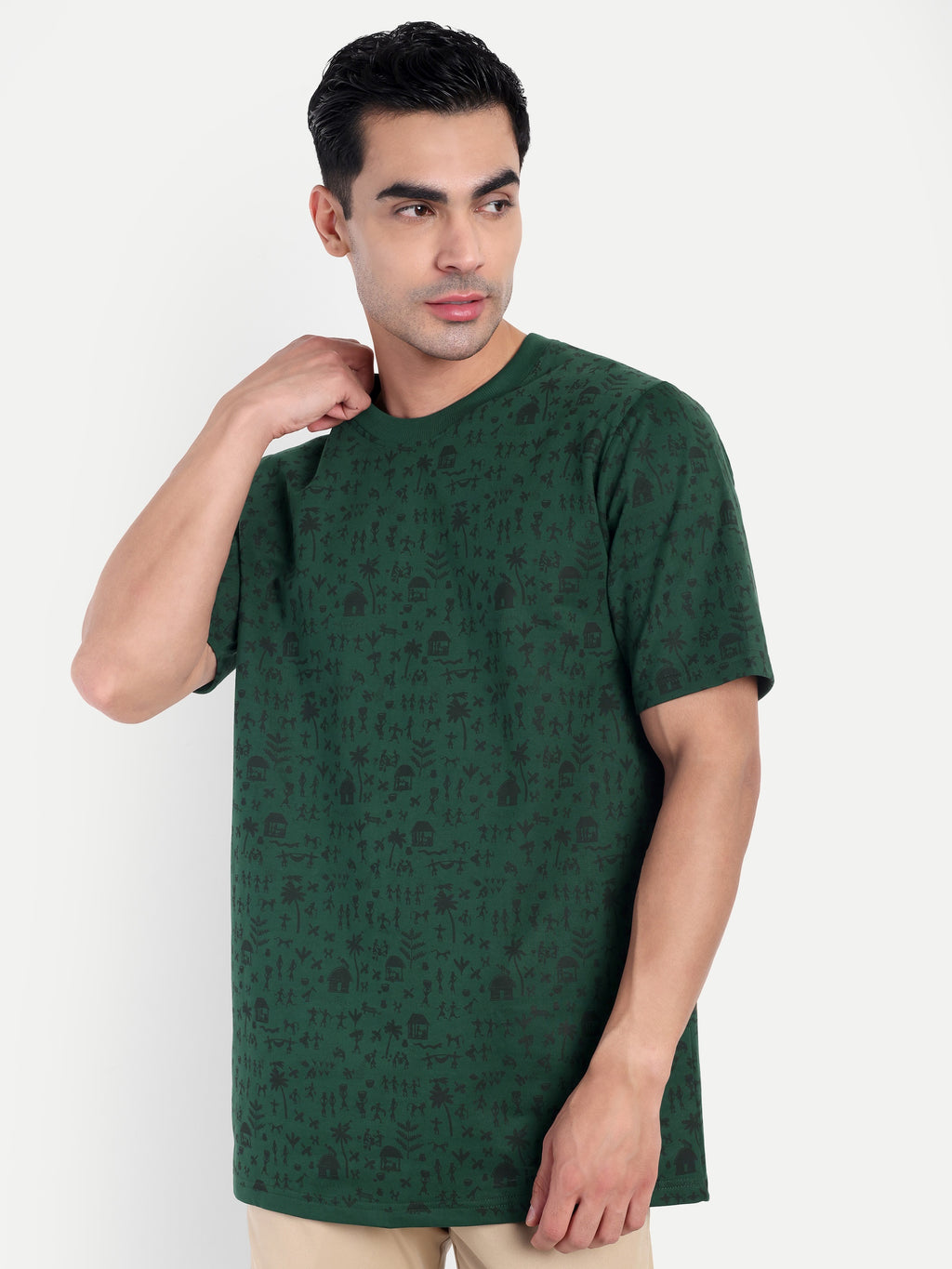 Warli Print Oversized T-Shirt