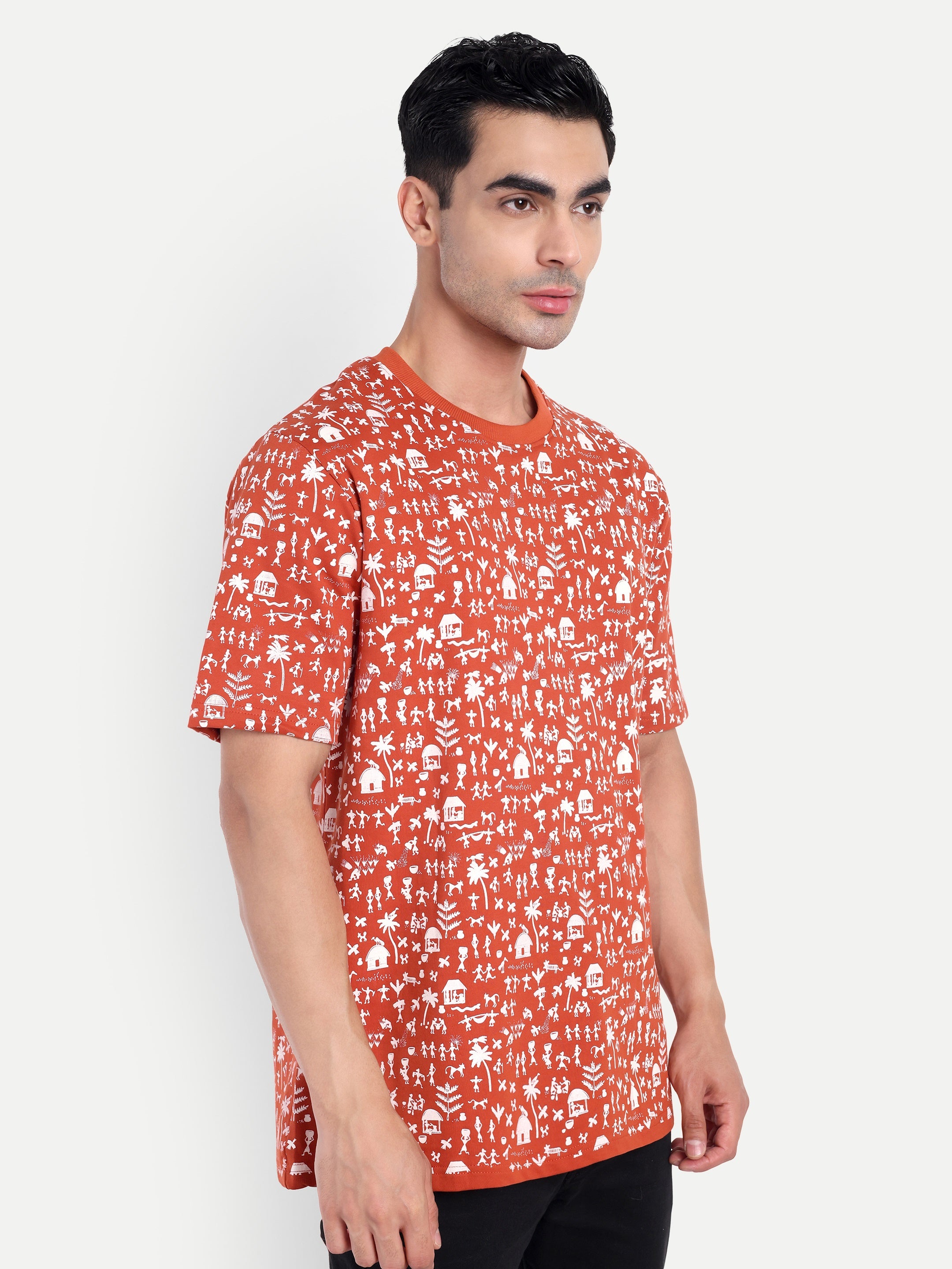 Warli All-Over Print Tee