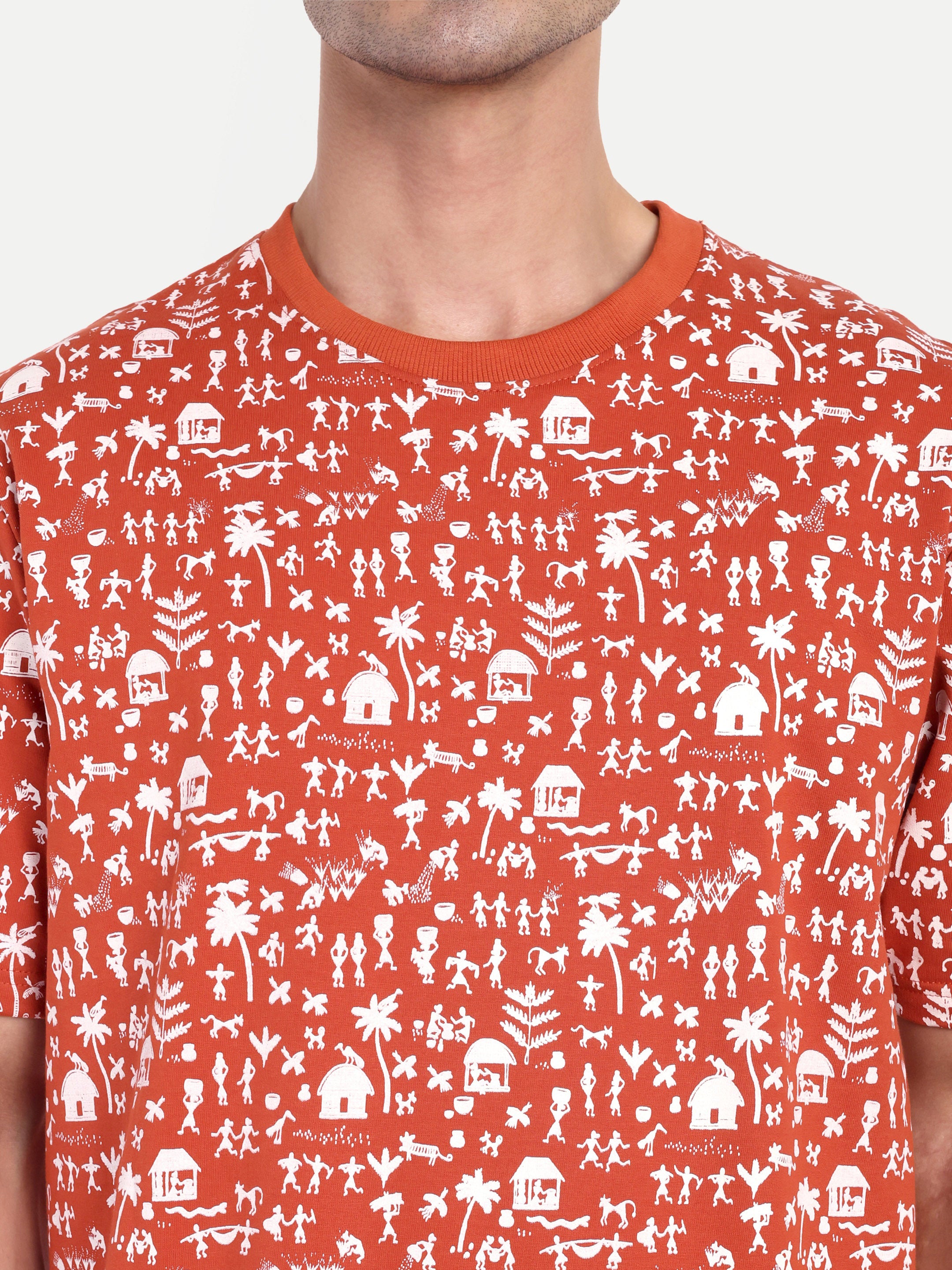 Warli All-Over Print Tee