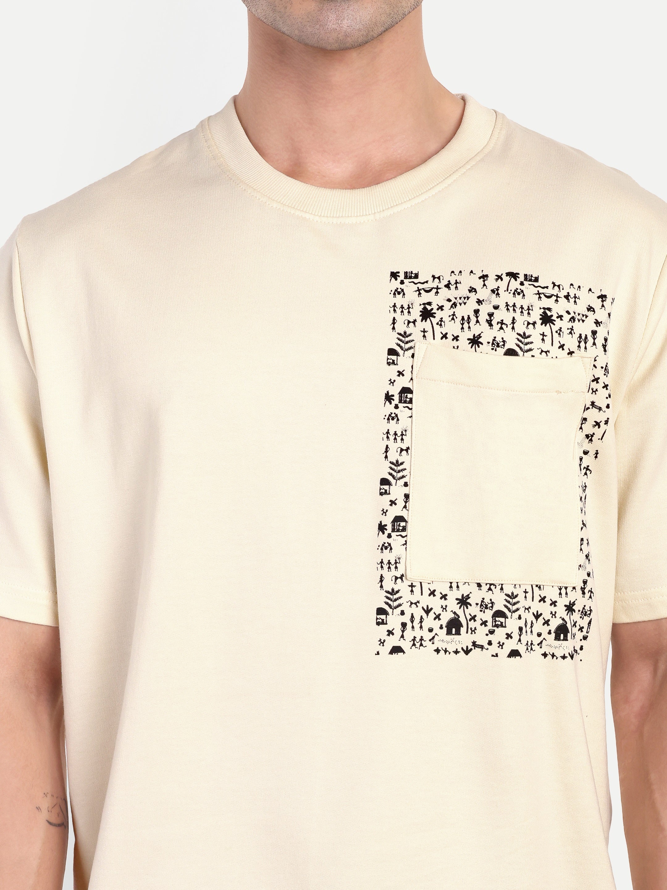 Minimal Warli Print T-Shirt