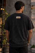 Warli Aadhar Acid Wash Oversized T-Shirt