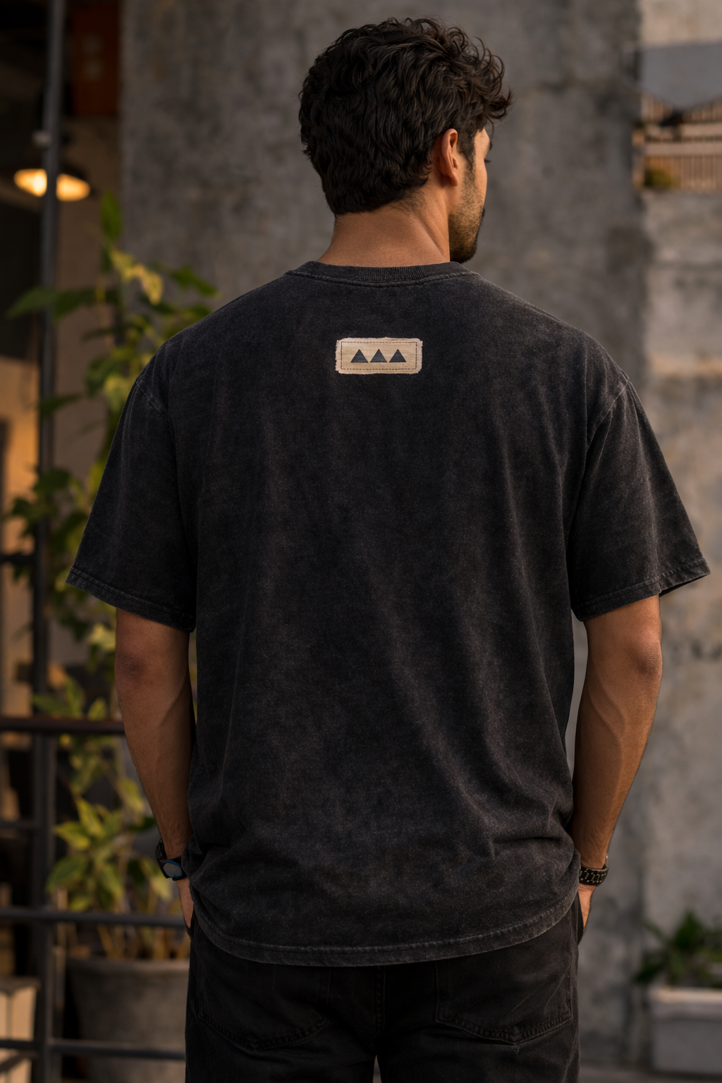 Warli Aadhar Acid Wash Oversized T-Shirt