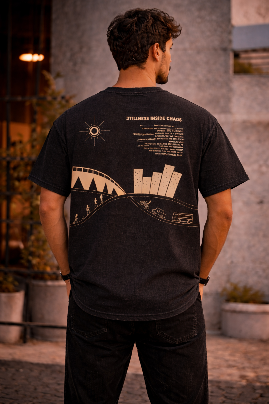 Warli Urban Life Oversized T-Shirt