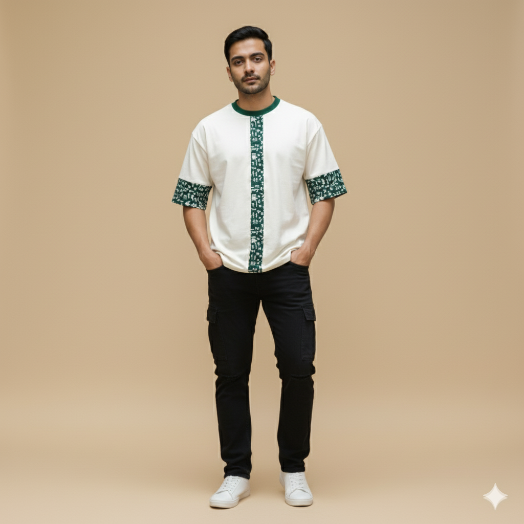 Warli Path Oversized Tshirt
