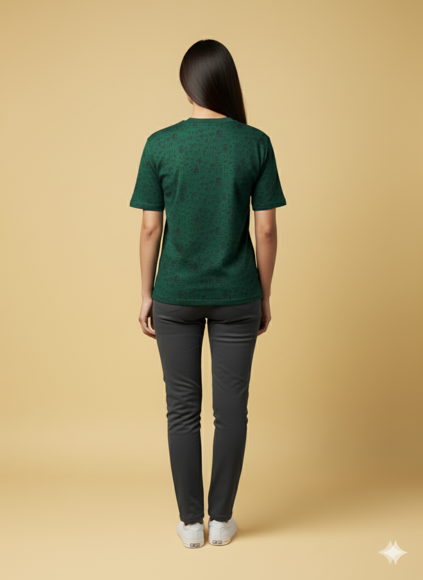 Warli Print oversized T-Shirt