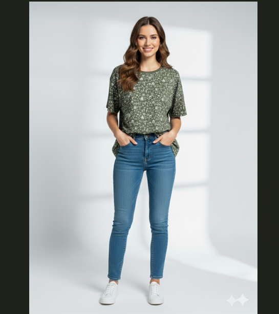 All over Warli Print T-Shirt