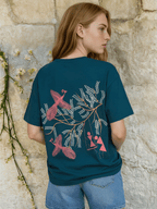 warli Bird Oversized T-Shirt