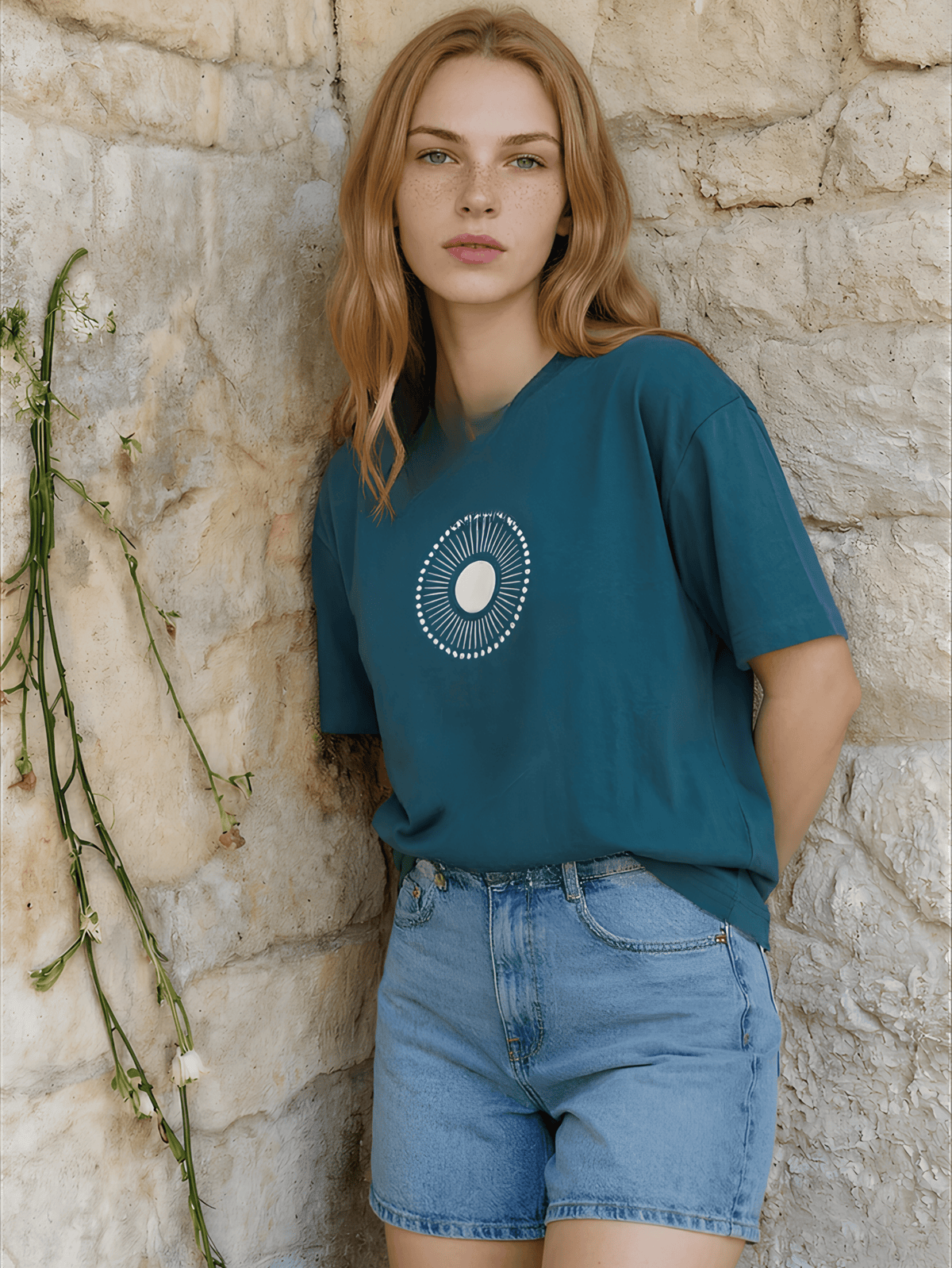 warli Bird Oversized T-Shirt