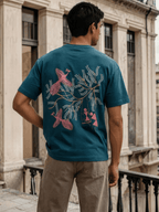 Warli Bird Oversized T-Shirt