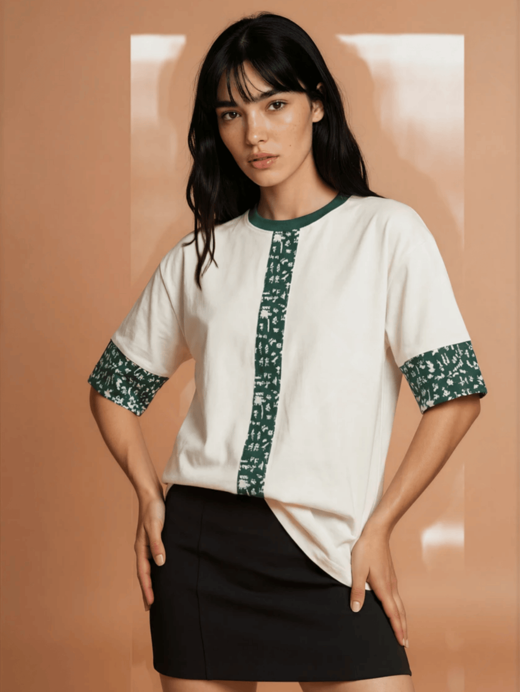 Warli Path Oversized T-Shirt