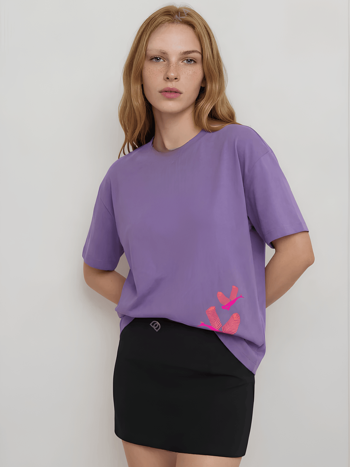 Warli Bird oversized T-Shirt