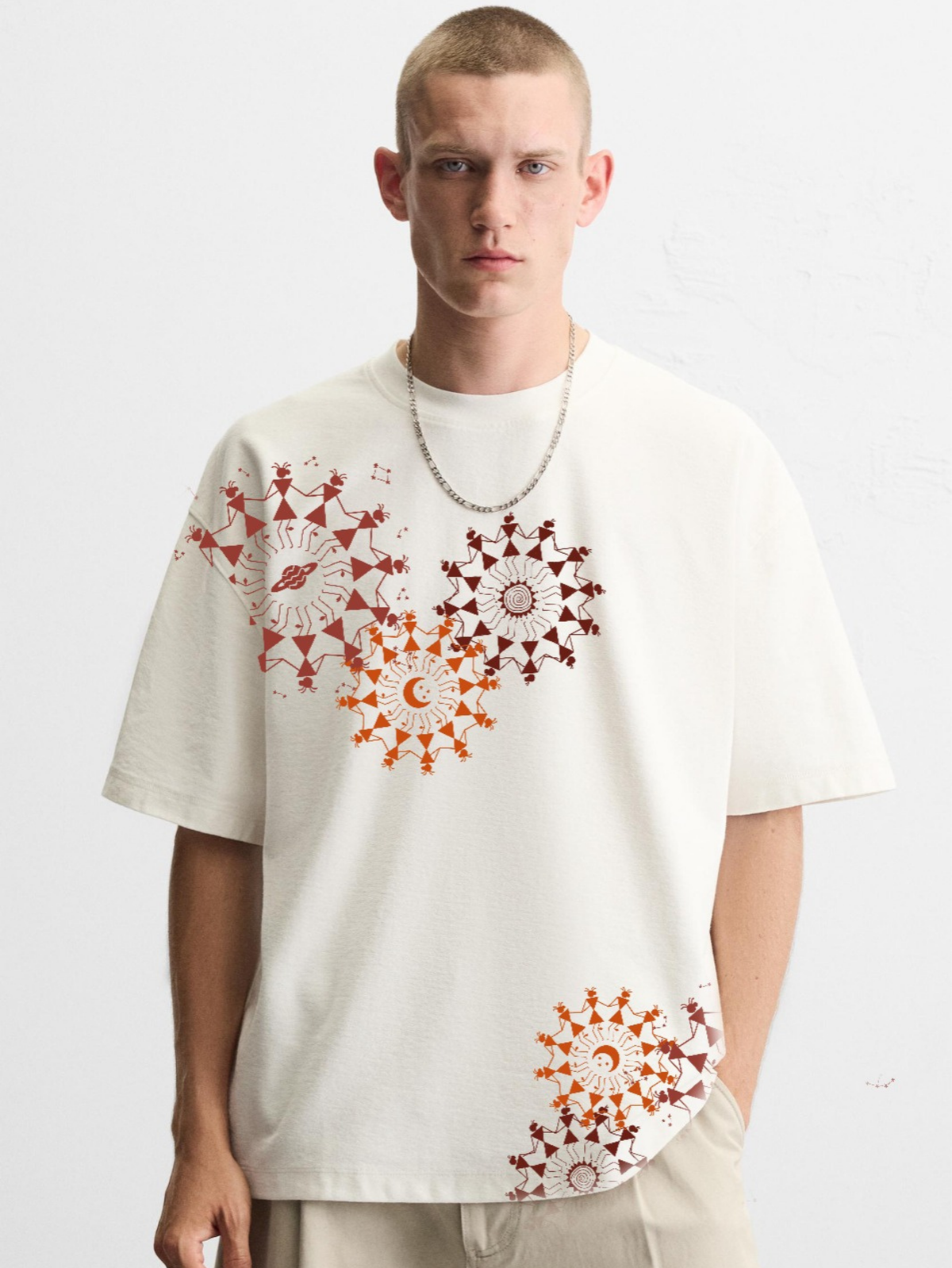 Warli Universe Oversized T-Shirt