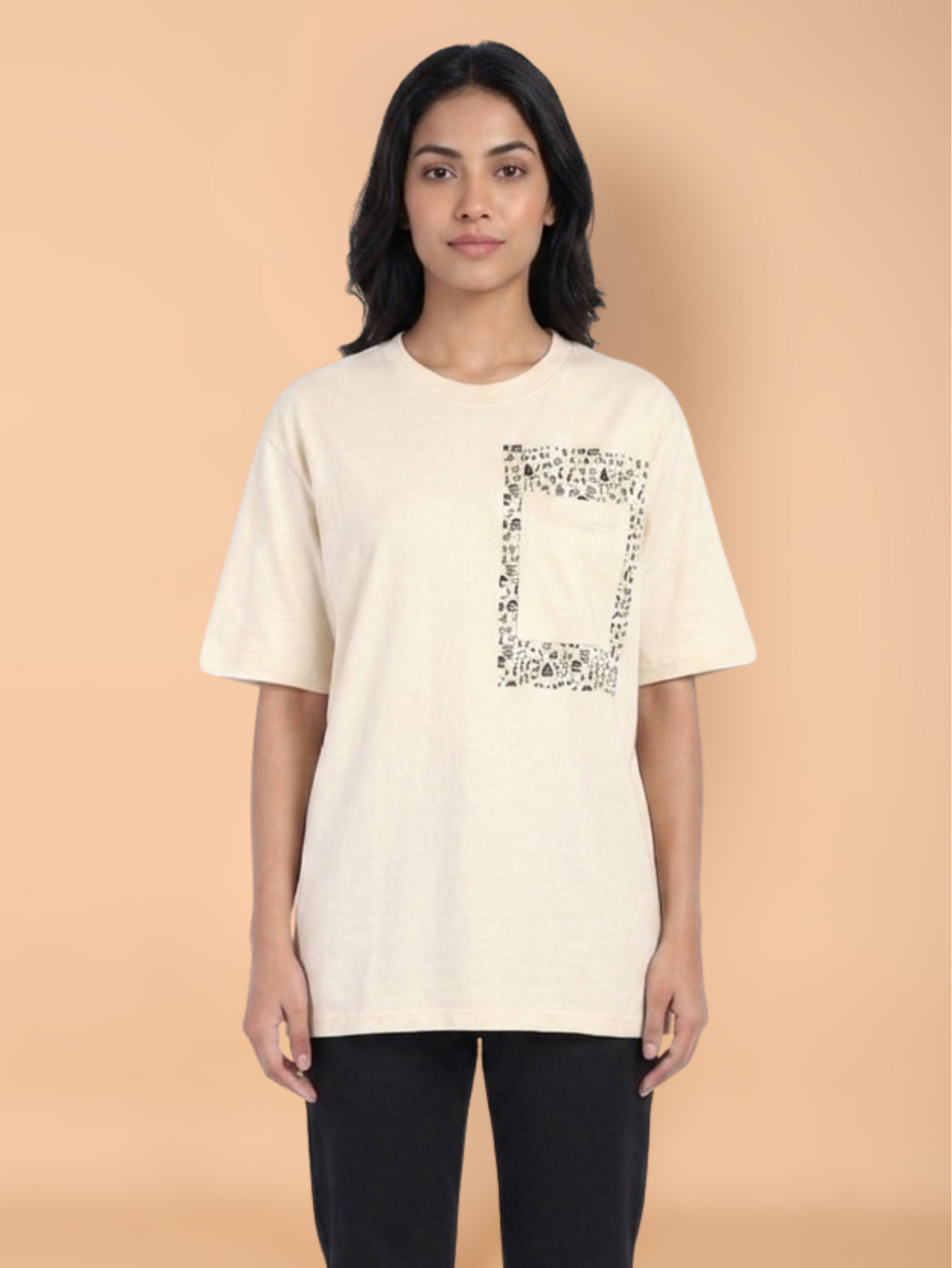 Warli Art Oversized T-Shirt
