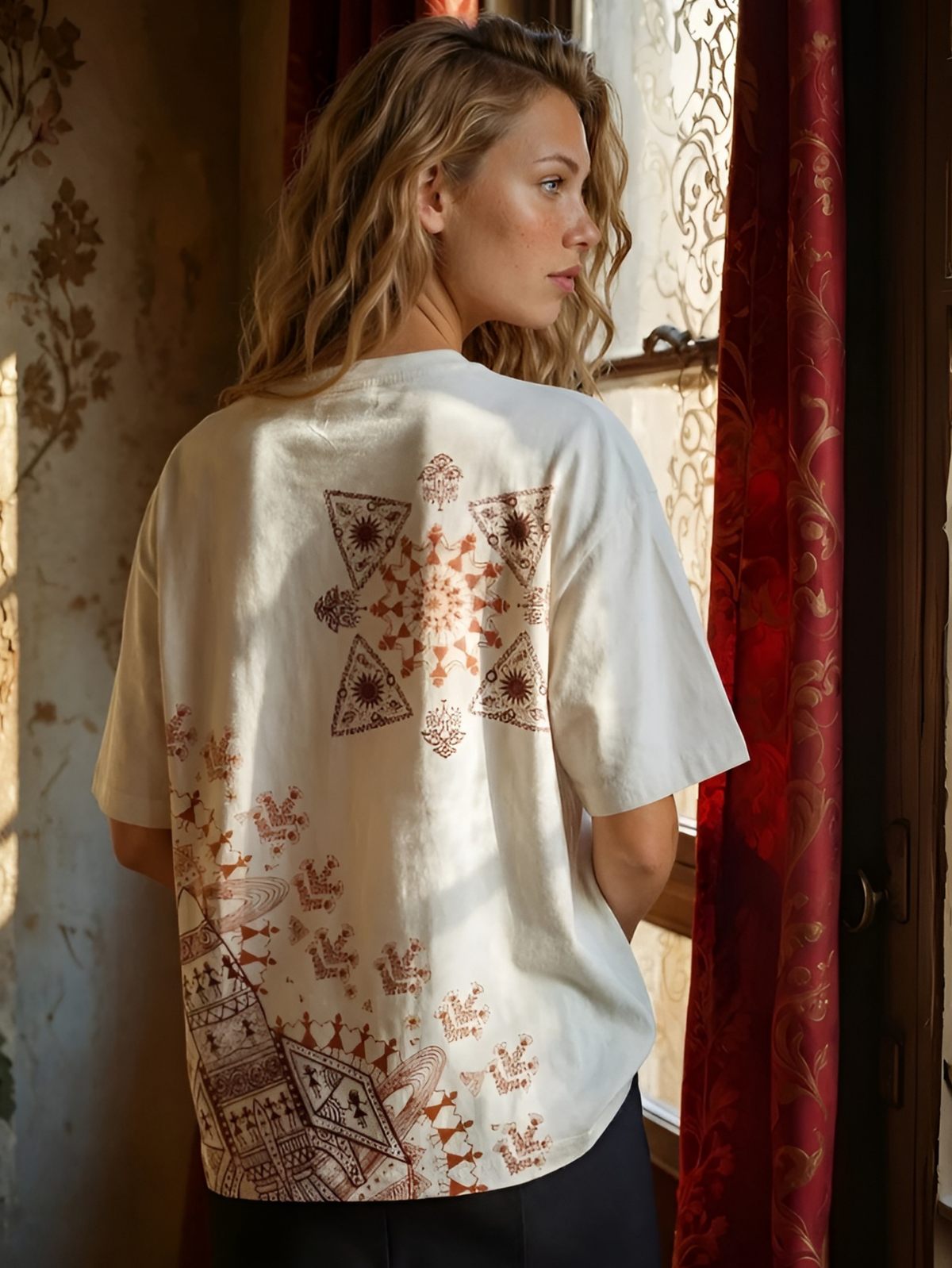 Warli Universe Oversized T-Shirt