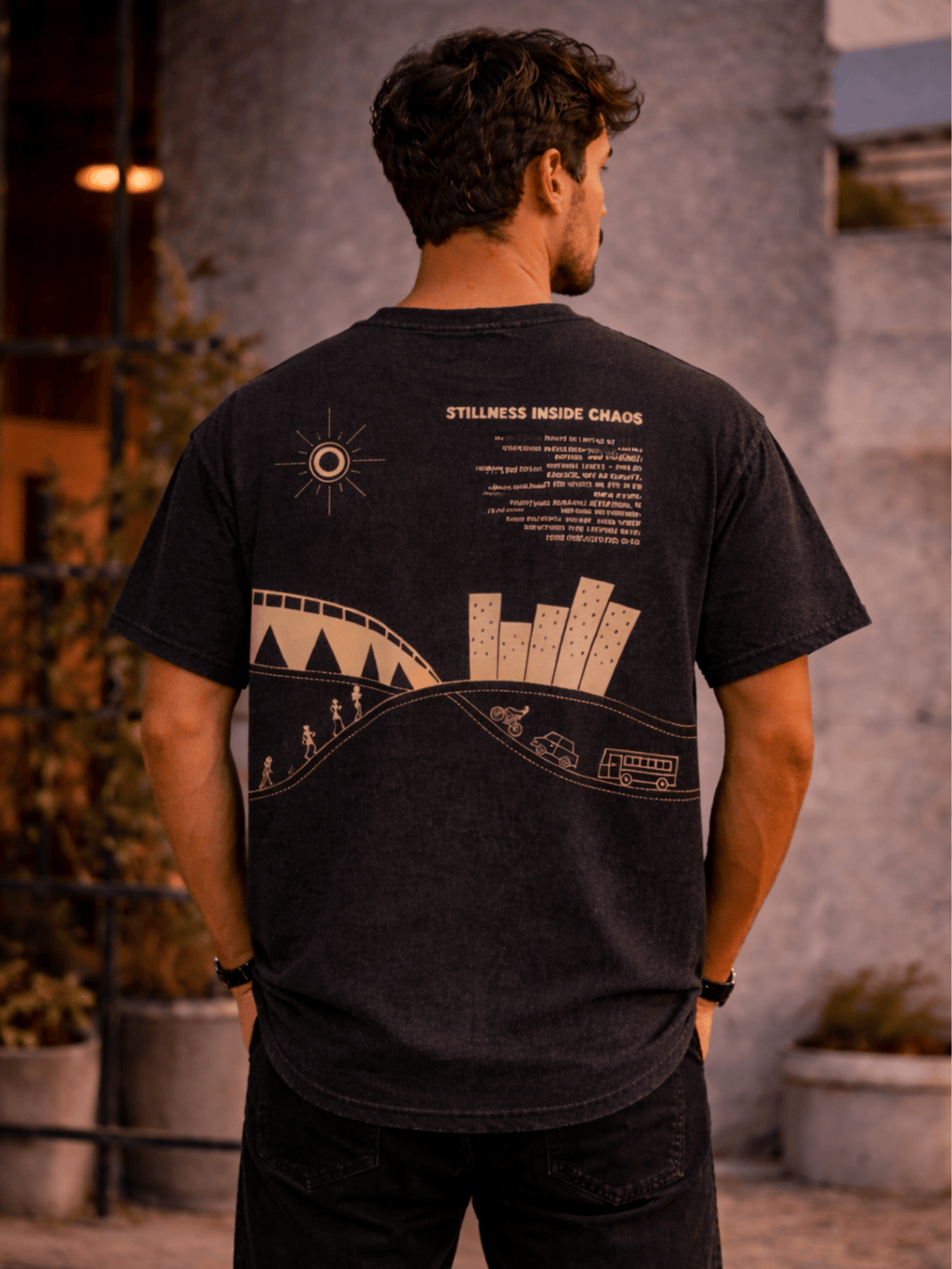 Warli Urban Life Oversized T-Shirt