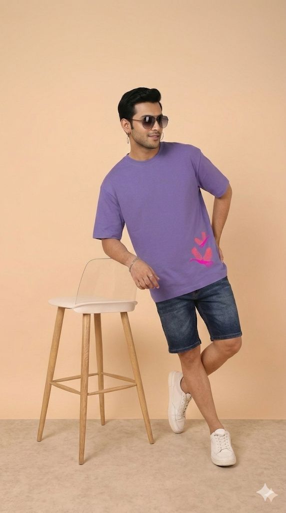 Warli Bird oversized T-Shirt
